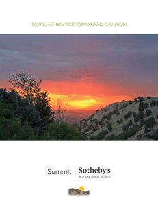 Tavaci at Big Cottonwood Canyon